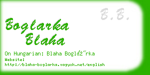 boglarka blaha business card